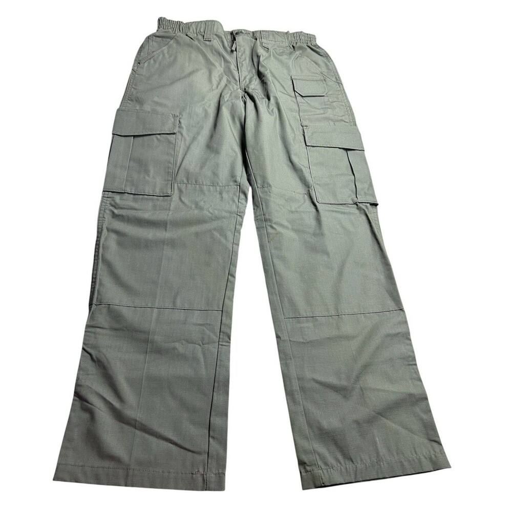 Genuine Gear Mens Tactical Cargo Pants 32x30 Olive Green Ripstop Utility